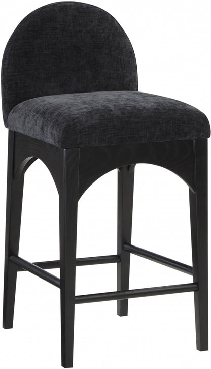 Waldorf Chenille Fabric Upholstered Counter Stool – Soft Textured Seating with Modern Style
