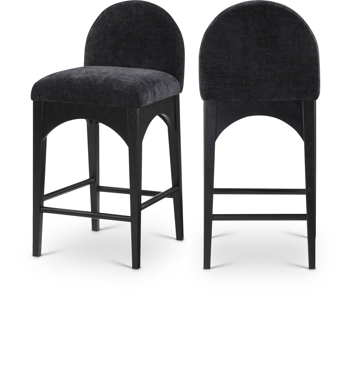 Waldorf Chenille Fabric Upholstered Counter Stool – Soft Textured Seating with Modern Style