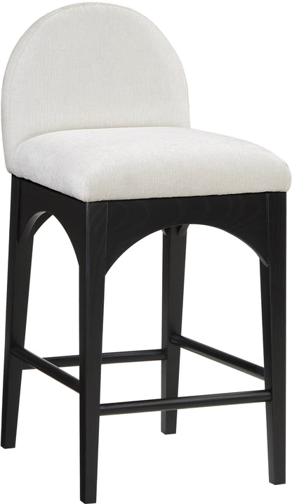 Waldorf Chenille Fabric Upholstered Counter Stool – Soft Textured Seating with Modern Style