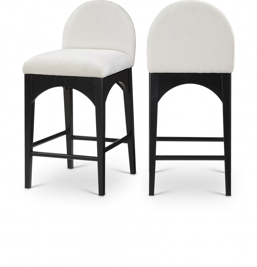 Waldorf Chenille Fabric Upholstered Counter Stool – Soft Textured Seating with Modern Style