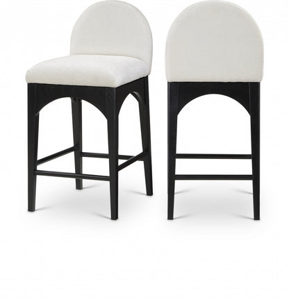 Waldorf Chenille Fabric Upholstered Counter Stool – Soft Textured Seating with Modern Style