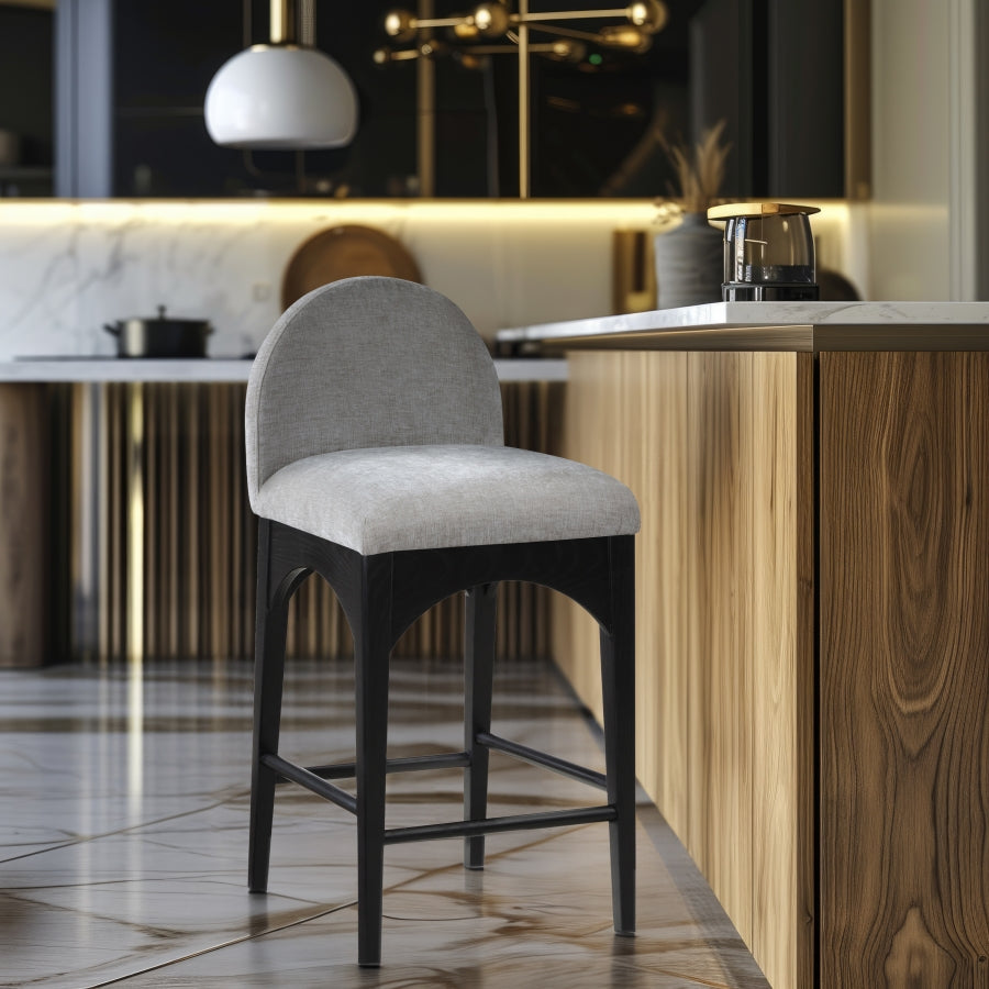Waldorf Chenille Fabric Upholstered Counter Stool – Soft Textured Seating with Modern Style