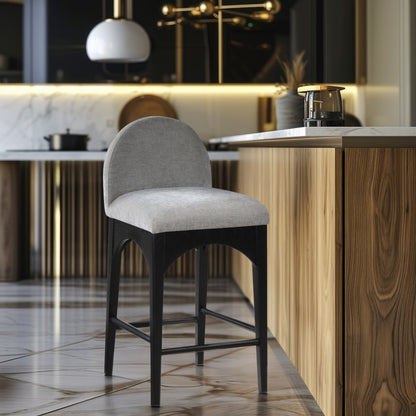 Waldorf Chenille Fabric Upholstered Counter Stool – Soft Textured Seating with Modern Style