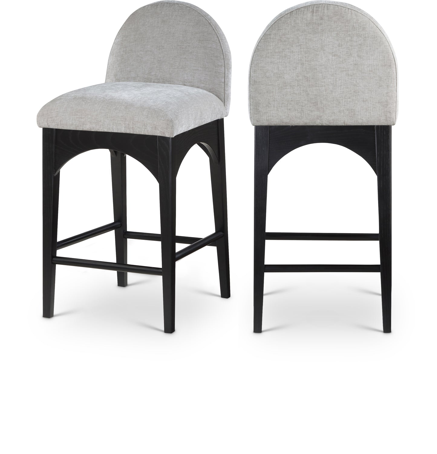 Waldorf Chenille Fabric Upholstered Counter Stool – Soft Textured Seating with Modern Style