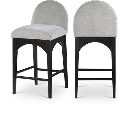 Waldorf Chenille Fabric Upholstered Counter Stool – Soft Textured Seating with Modern Style