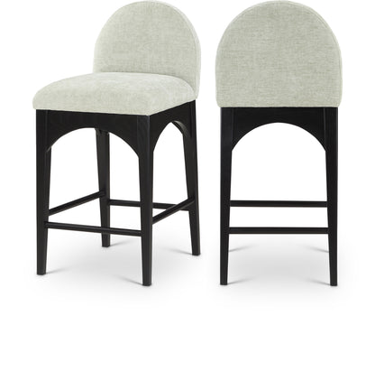 Waldorf Chenille Fabric Upholstered Counter Stool – Soft Textured Seating with Modern Style