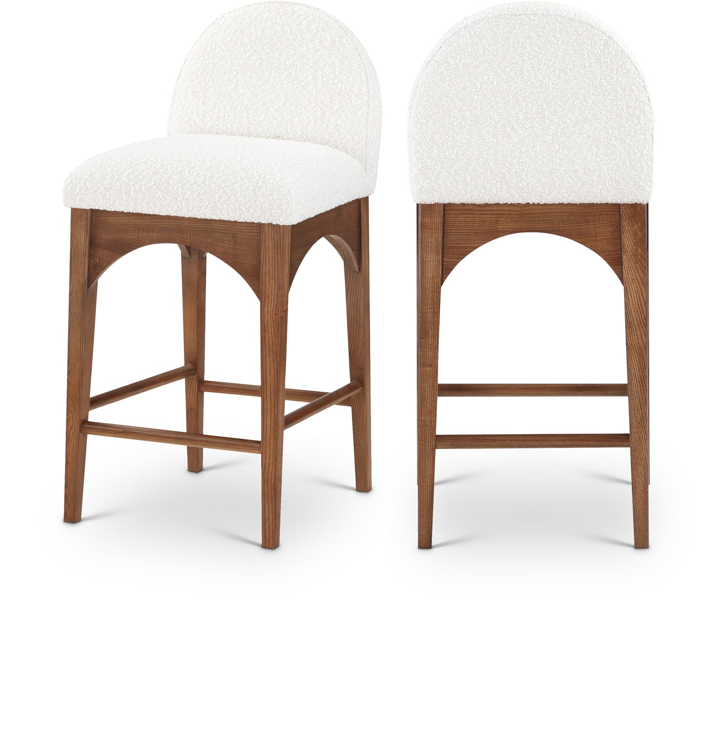 Waldorf Boucle Fabric Upholstered Counter Stool – Modern Textured Seating for Kitchen or Bar