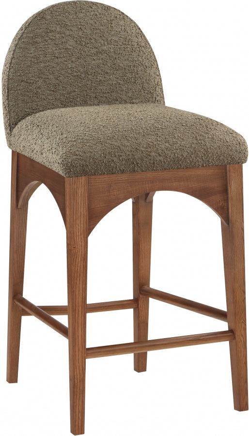 Waldorf Boucle Fabric Upholstered Counter Stool – Modern Textured Seating for Kitchen or Bar