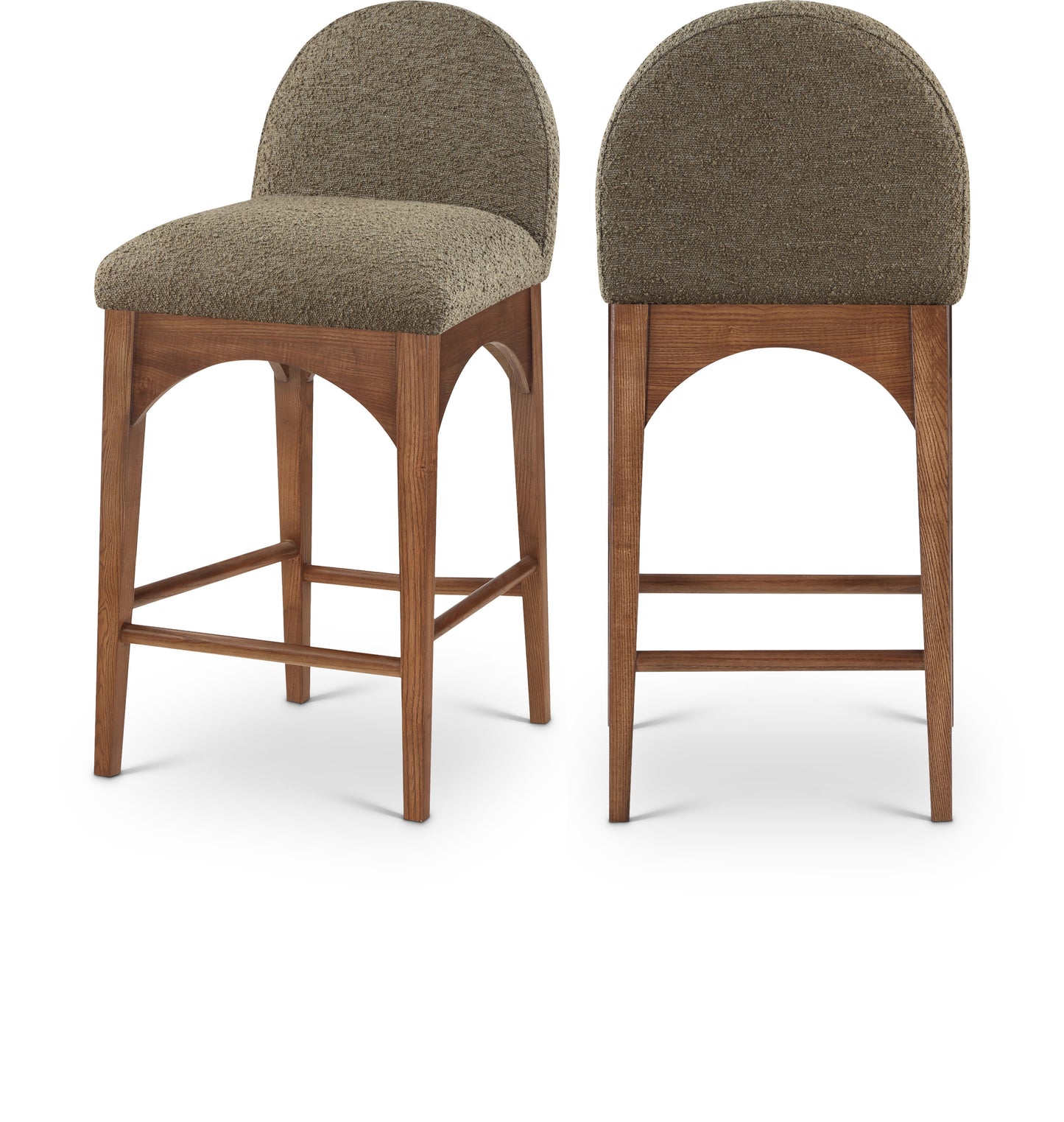 Waldorf Boucle Fabric Upholstered Counter Stool – Modern Textured Seating for Kitchen or Bar