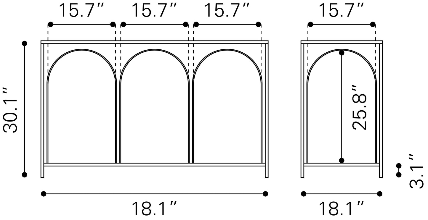 Loriet Console Table Black