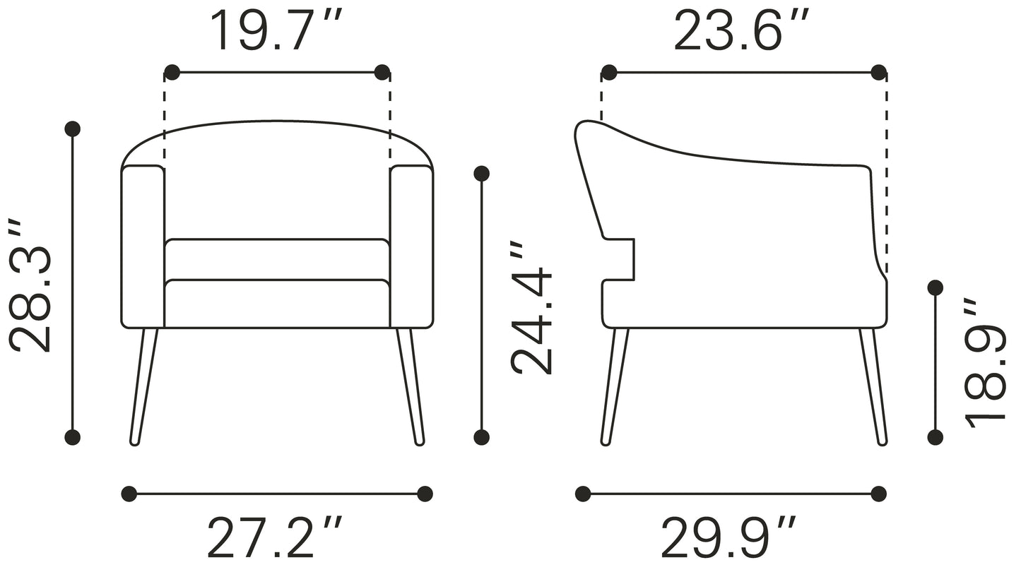 Berkeley Accent Chair Vintage Gray