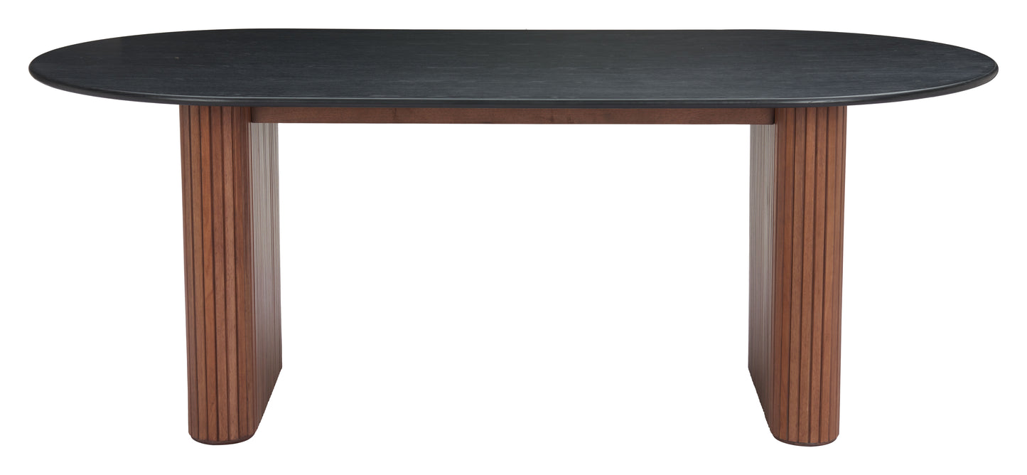 Lassig Dining Table Black & Walnut