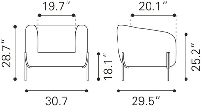 Micaela Armchair Gray