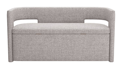 Papua Storage Bench - Gray Elegant and Practical Storage Bench for Contemporary Living Spaces