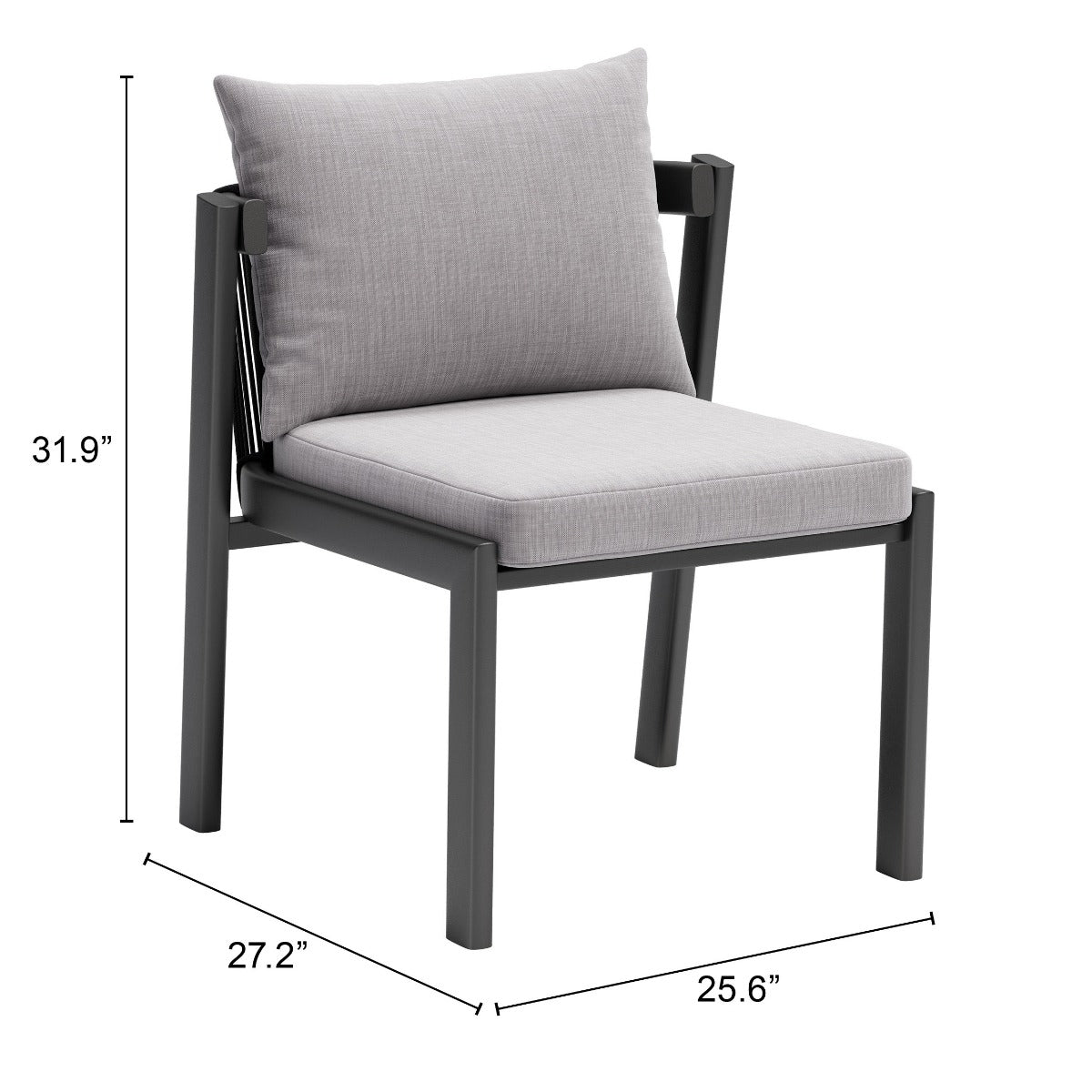 Plat Dining Chair (Set of 2) Gray