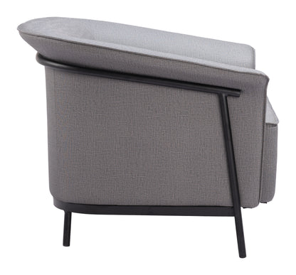 Burry Accent Chair - Slate Gray Stylish Upholstered Chair for Contemporary Home Decor