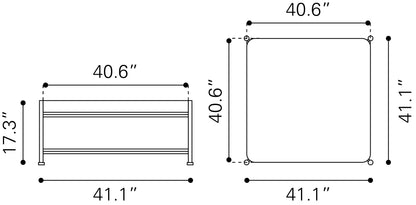 Nazaire Coffee Table - Black Sleek and Modern Coffee Table for Contemporary Living Rooms