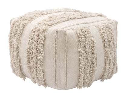 Peru Ottoman - Beige Elegant and Comfortable Ottoman for Modern Living Rooms and Spaces