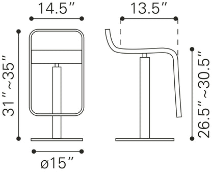 Equino Barstool White - Sleek & Modern Barstool with a Clean White Finish for a Contemporary, Stylish Look