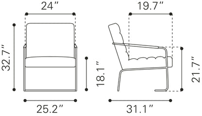 Dallas Accent Chair Vintage Brown