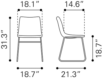 Smart Dining Chair (Set of 2) Charcoal