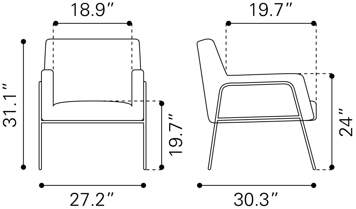 Charleston Accent Chair Gray