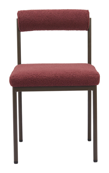 Livorno Dining Chair - Red & Bronze Stylish Upholstered Chairs for Elegant Dining Spaces