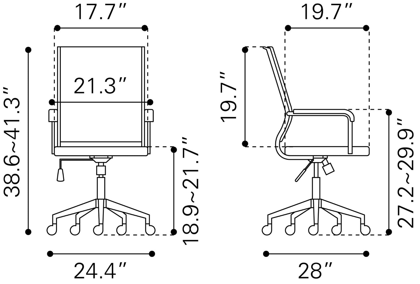 Auction Office Chair Espresso