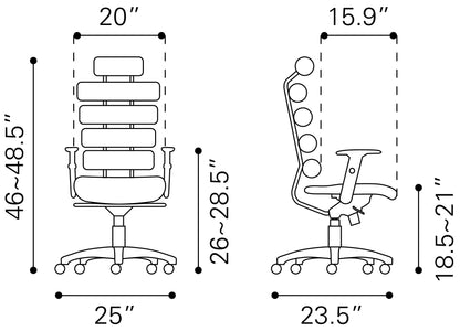 Unico Office Chair White - Sleek & Modern Office Chair with a Clean White Upholstery for a Professional and Stylish Workspace