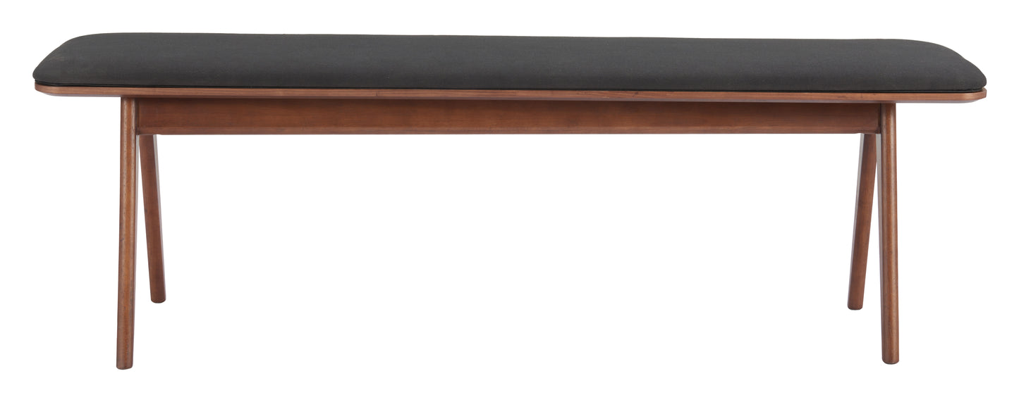 Kazwali Bench Black & Walnut