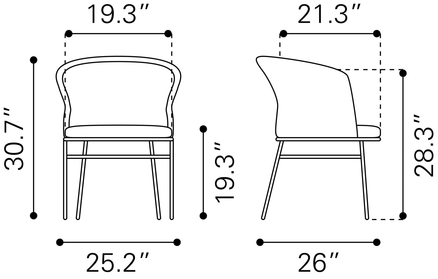 Freycinet Dining Chair (Set of 2) Natural - Stylish & Comfortable Dining Chairs with a Natural Finish for a Fresh, Modern Look