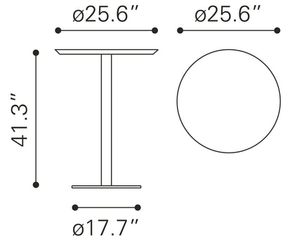 Bergen Bar Table Walnut