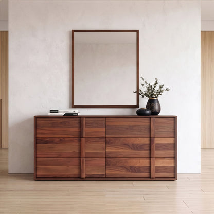 Berlin Walnut Bedroom Set – Bed, Nightstands and Dresser
