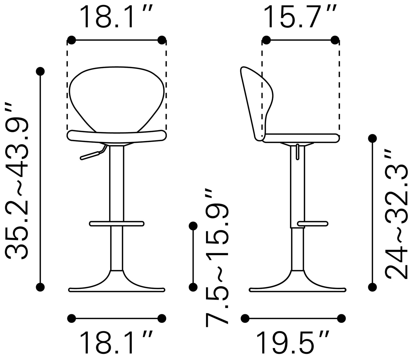 Salem Barstool Red