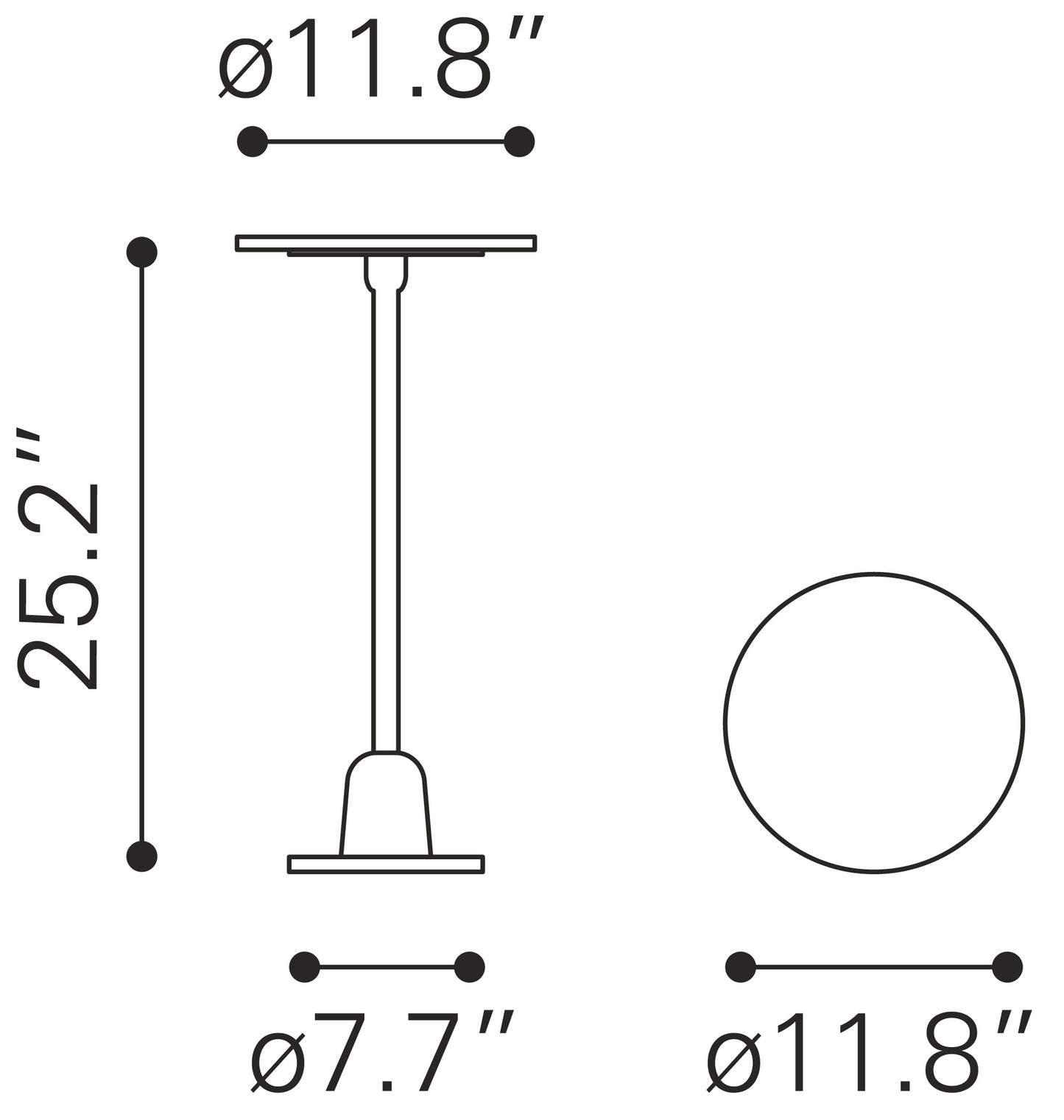 Woozy Side Table White & Black