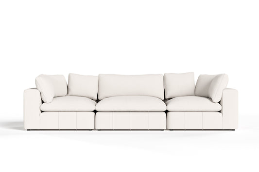 Divani Casa Vicki Modern Off-White Fabric Modular Sectional Sofa – Contemporary Living Room Seating