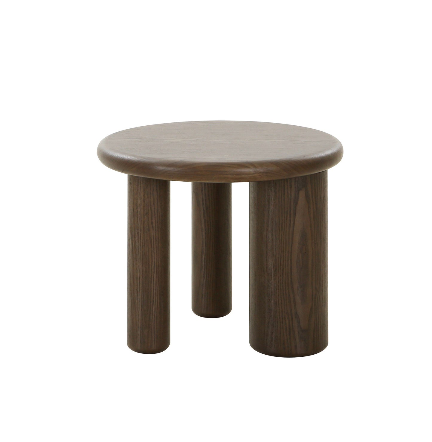 Modrest Strauss - Contemporary Brown Ash Round Tall End Table