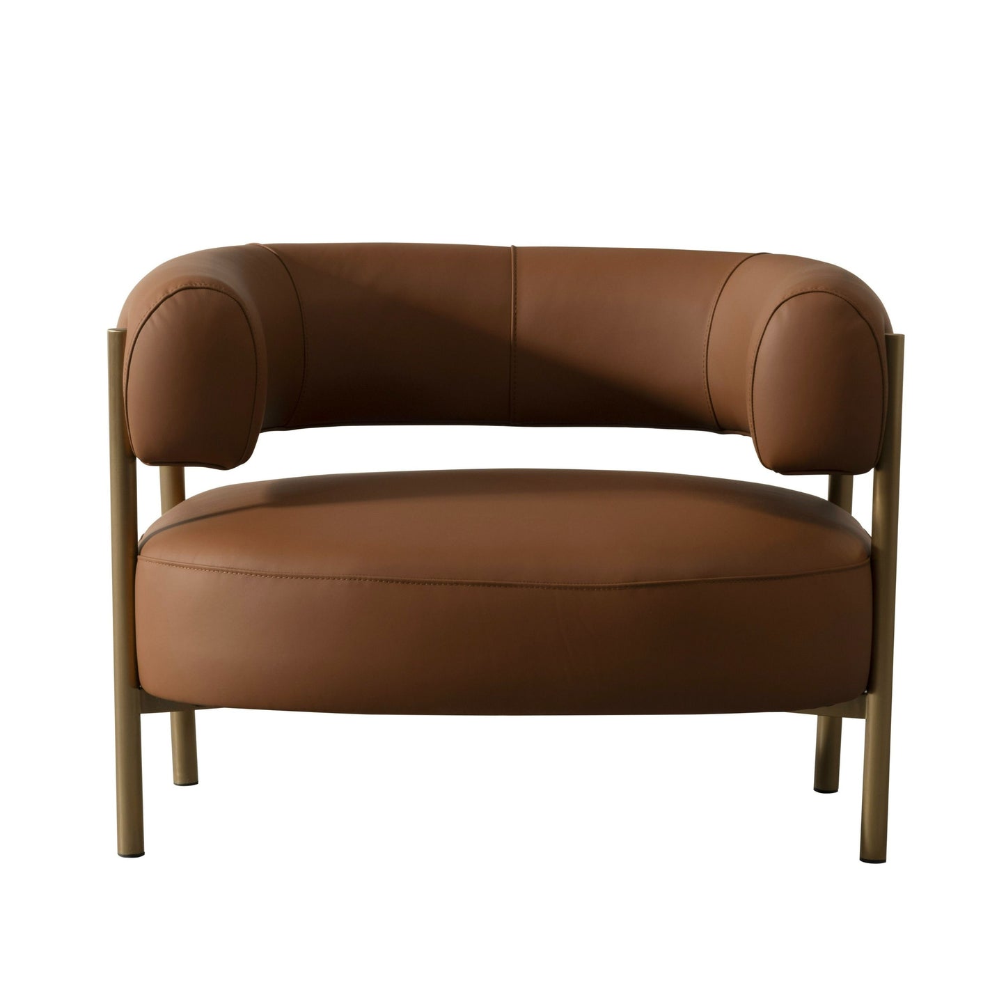 Modrest Ozona - Modern Rust Leather Accent Chair