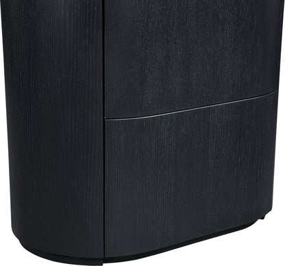 Everett Oak Veneer Nightstand – Modern Wooden Bedside Table with Storage