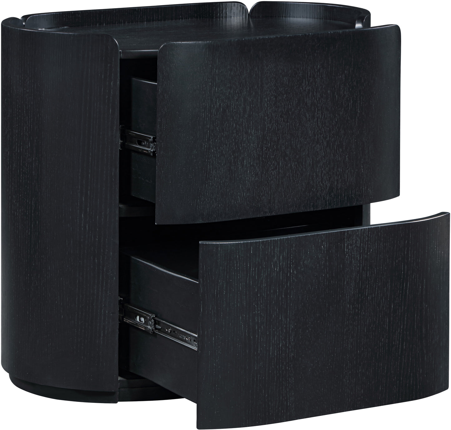 Everett Oak Veneer Nightstand – Modern Wooden Bedside Table with Storage