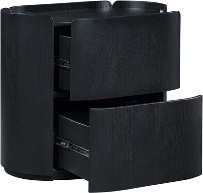 Everett Oak Veneer Nightstand – Modern Wooden Bedside Table with Storage