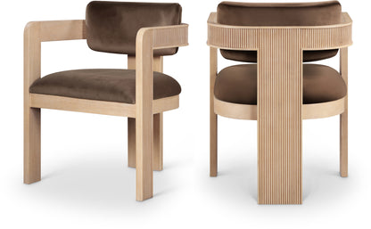 Sacha Velvet Upholstered Dining Chair – Stylish Tufted Back with Plush Velvet Seat