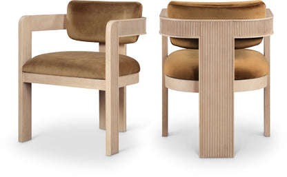 Sacha Velvet Upholstered Dining Chair – Stylish Tufted Back with Plush Velvet Seat