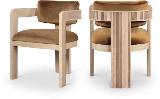 Sacha Velvet Upholstered Dining Chair – Stylish Tufted Back with Plush Velvet Seat