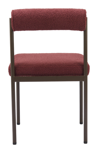 Livorno Dining Chair - Red & Bronze Stylish Upholstered Chairs for Elegant Dining Spaces