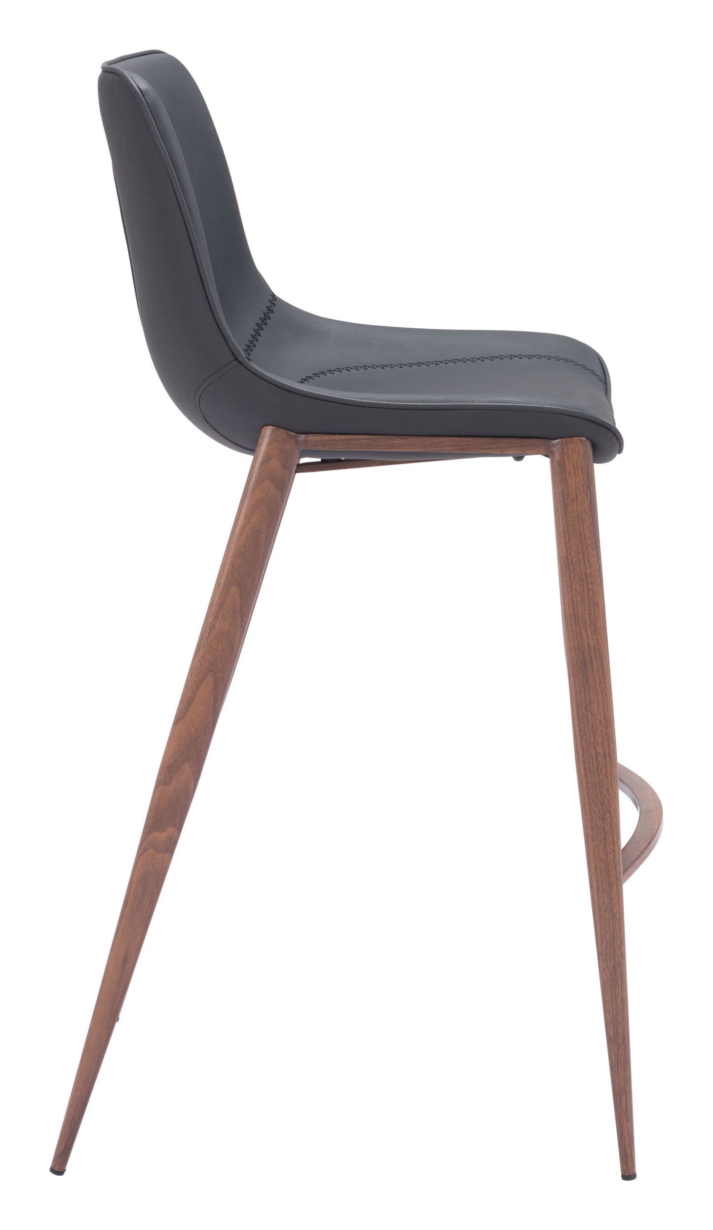 Magnus Barstool (Set of 2) Black & Walnut