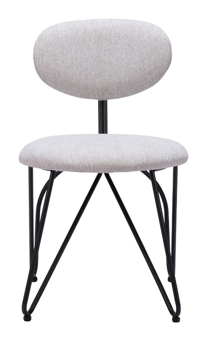 Novi Dining Chair Set of 2 - Dove Gray Modern Upholstered Chairs for Stylish Dining Spaces