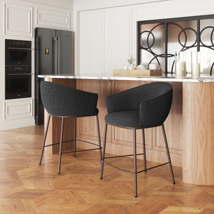 Essen Counter Stool - Black & Bronze Elegant and Stylish Counter Stool for Contemporary Kitchens and Dining Spaces