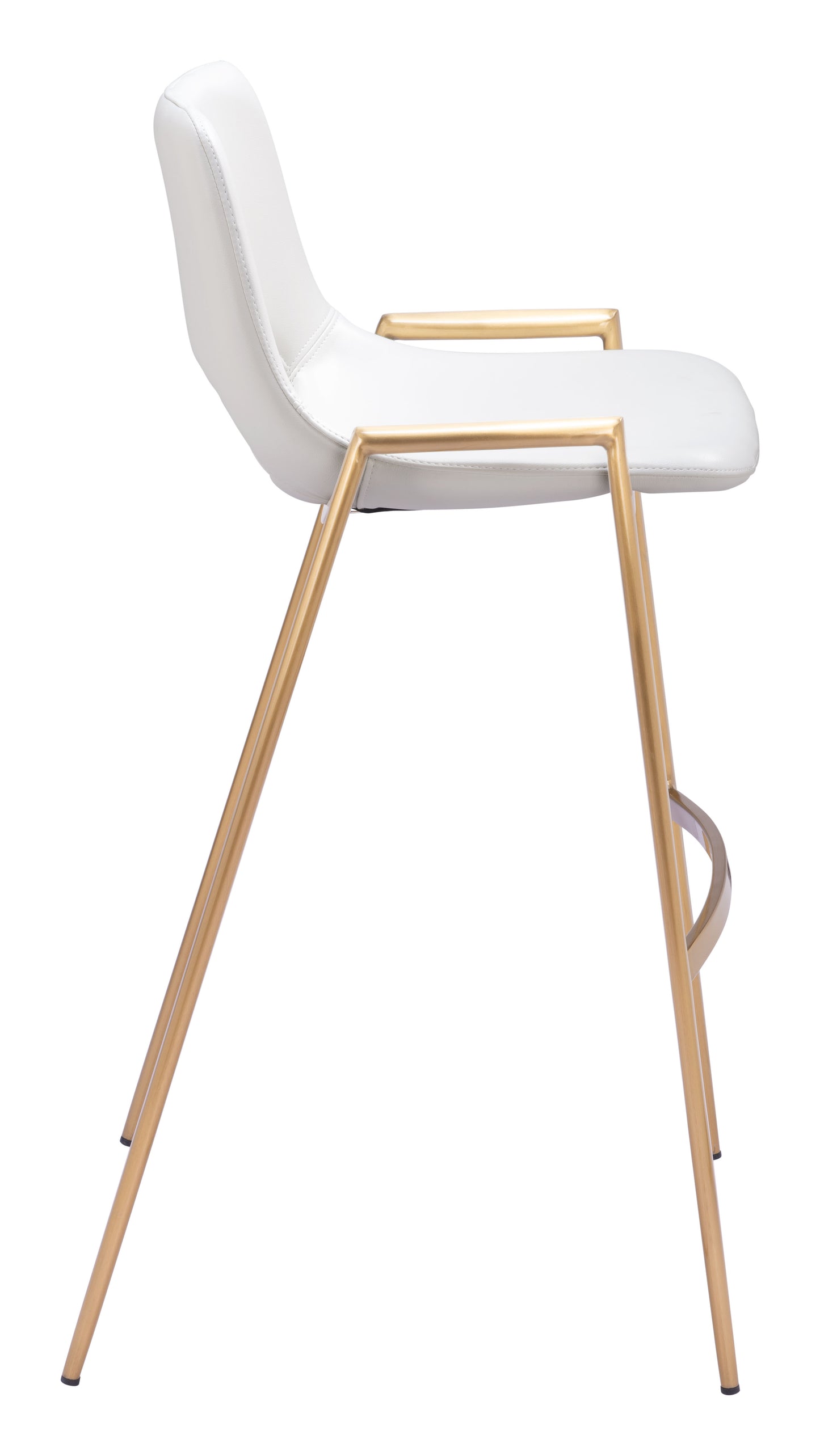 Desi Barstool (Set of 2) White & Gold