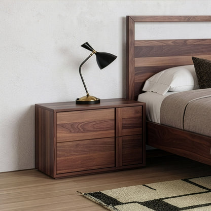 Berlin Walnut Bedroom Set – Bed, Nightstands and Dresser